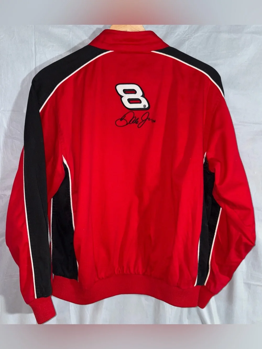 Winner’s Circle Dale Earnhardt Jr NASCAR Racing Jacket Youth Sz 14/16 Red Black